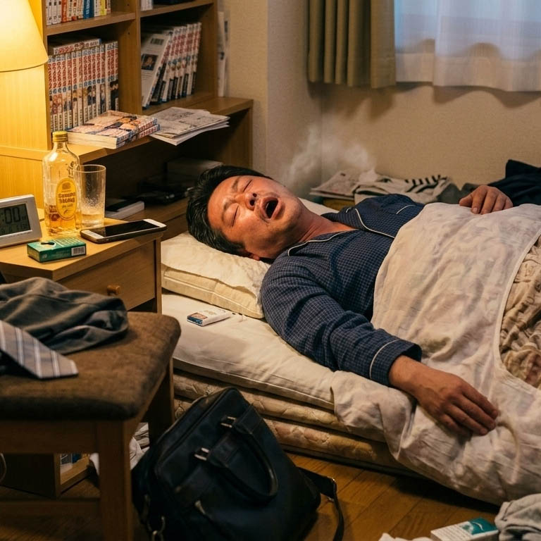 お酒を飲んだ日の「大いびき」